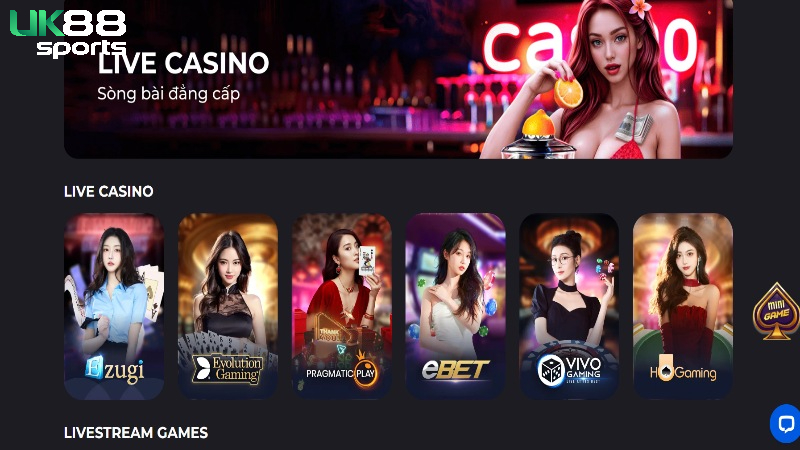 Khái quát về casino UK88