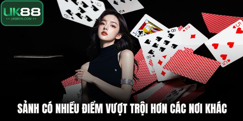 Sảnh có nhiều điểm vượt trội hơn các nơi khác